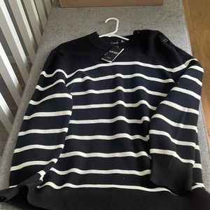 Ralph Lauren cotton sweater navy and white size 2x.